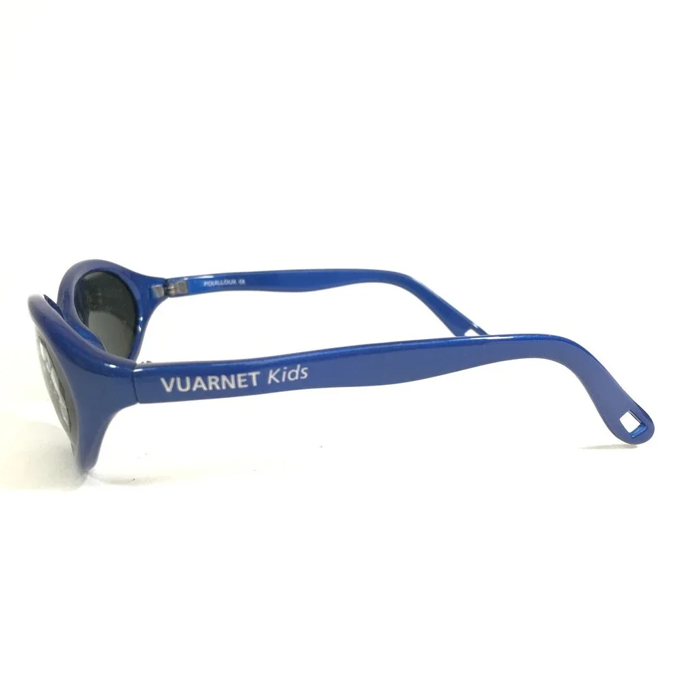 Vuarnet Kids Sunglasses B400 Blue Round Frames with Black Lenses 50-20-110